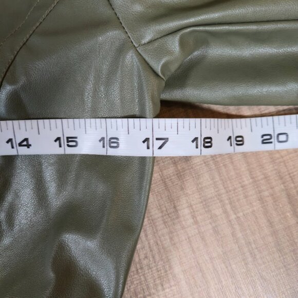 Last Kiss Double Button Rain Coat Size Small Green Belt Classic Preppy - Picture 6 of 9